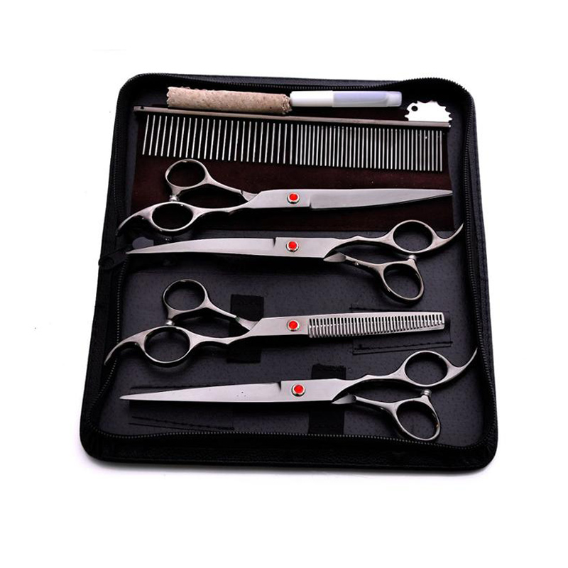 8PCS Pet Grooming Scissors Set With Leather Bag (2)