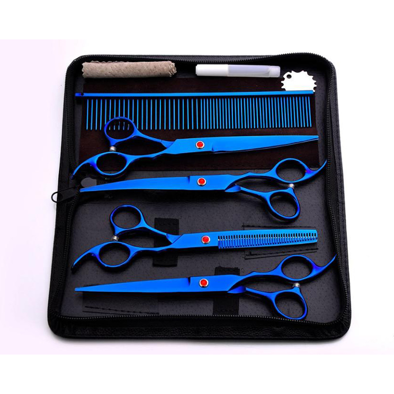 8PCS Pet Grooming Scissors Set With Leather Bag (5)
