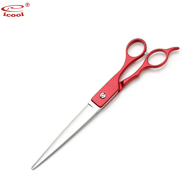 Wholesale Red Coating Handle Big Size  inch Dog Hair Cutting Scissors  Manufacturer and Supplier | Icool
