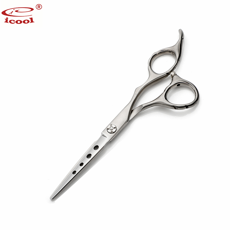 Wholesale Professional Hair Cutting Scissors Barber Scissors With Blade  Holes Manufacturer and Supplier | Icool